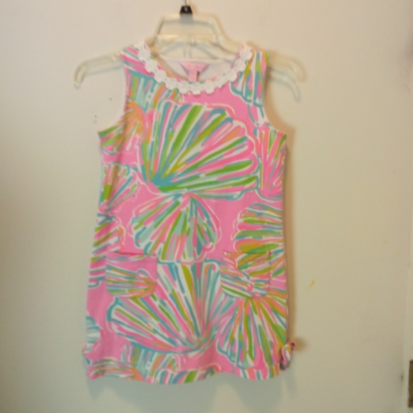 Lilly Pulitzer Other - Lilly Pulitzer large girls stretchy sleeveless dress shells applique beach